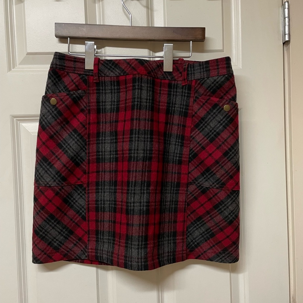 Eddie Bauer Plaid Tartan wool Academia Mini Skirt